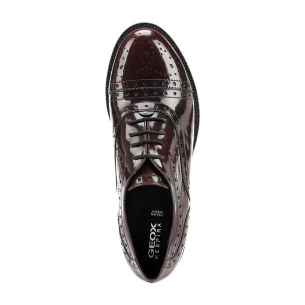 NWOT Geox D BETTANIE Black Brogue Oxford Derby Shoes EU size 39 (US size 9)